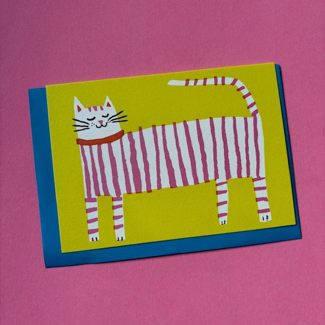 Stripy Cat Card