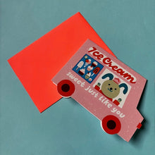 Load image into Gallery viewer, Ice Cream Van Die Cut Card
