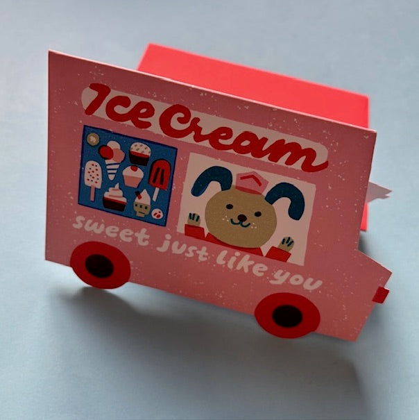 Ice Cream Van Die Cut Card