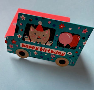 Birthday Van Die Cut Card