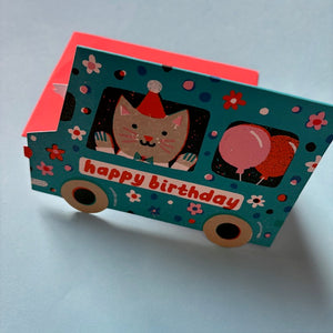 Birthday Van Die Cut Card