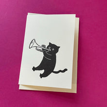 Load image into Gallery viewer, Jazz Cat Card  - Bass
