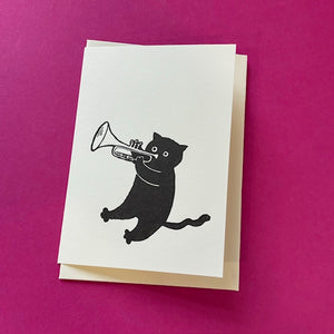 Jazz Cat Card  - Bass